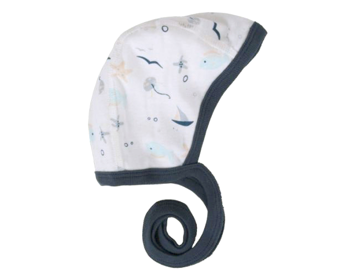 IOBIO Bonnet Naissance Maille Fine - St-Malo - Coton Bio 