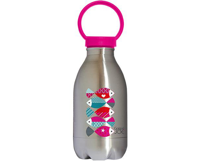 GASPAJOE Gourde Inox Enfant Loopy - Poissons - 450 ml