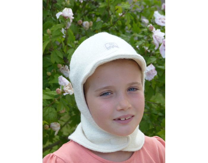 PICKAPOOH Cagoule Enfant Otto Feutre de Laine - Ecru