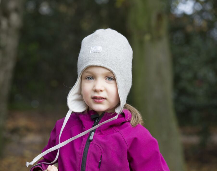 PICKAPOOH Bonnet Bb en Feutre de Laine - Jack - Gris
