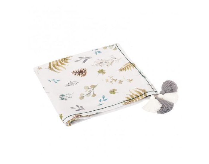 SEVIRA KIDS Maxi Lange Couverture � Pompons en Bambou - Natura