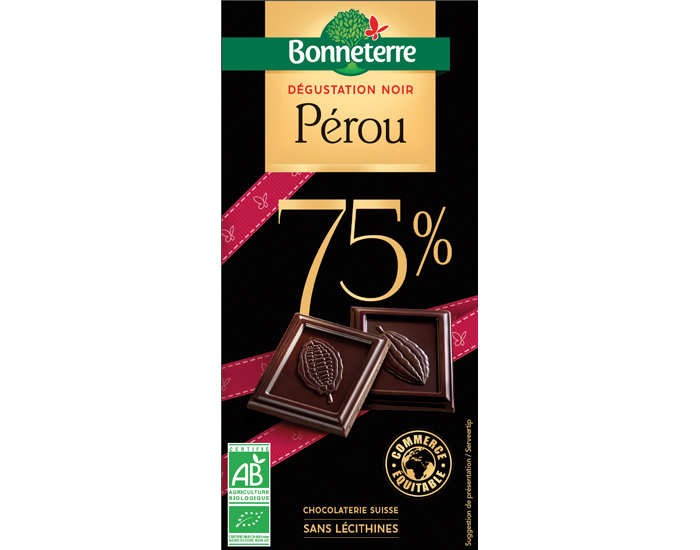 BONNETERRE Chocolat Noir 75% du Prou - 80 g