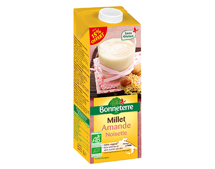 BONNETERRE Boisson V�g�tale Millet Amande Noisette - 1 L - Offre Sp�ciale