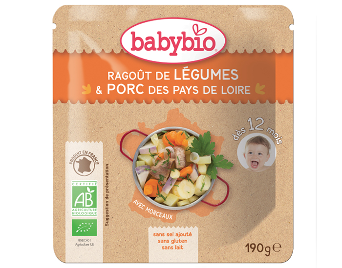 BABYBIO Sachet Menu du Jour - 190g - Ds 12 Mois