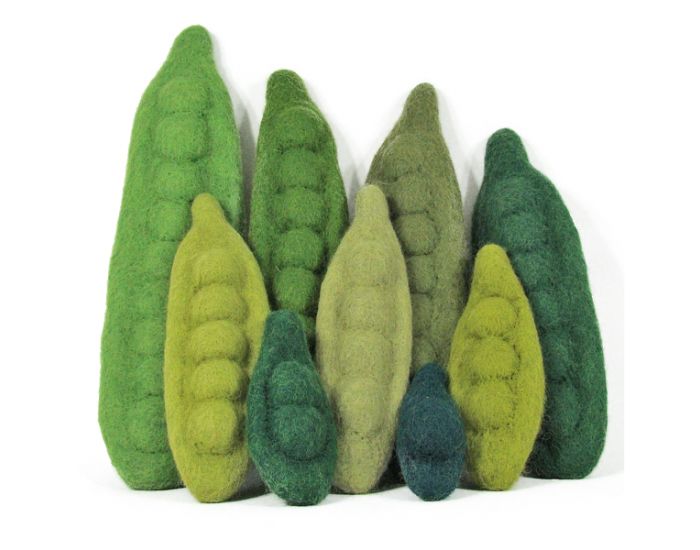 PAPOOSE TOYS L�gume en Laine Feutr�e - Compter Les Haricots - D�s 3 Ans