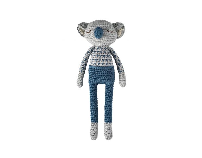 PATTI OSLO Doudou En Crochet Koala Bleu - 25 cm - Ds La Naissance 