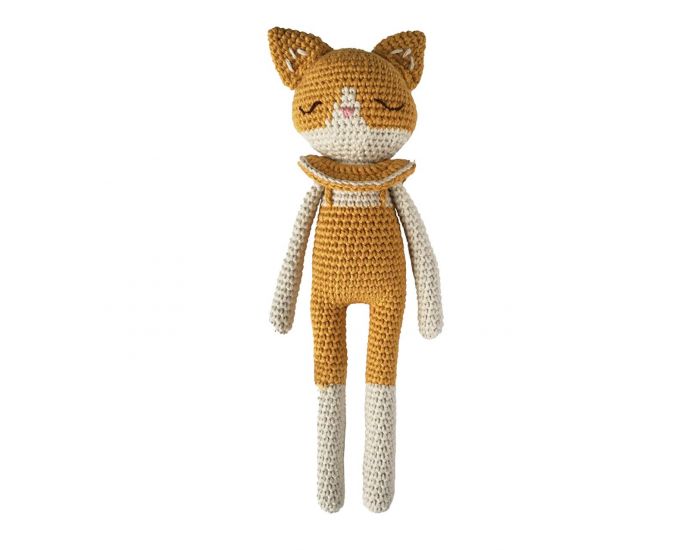 PATTI OSLO Doudou En Crochet Chat Ocre - 25 cm - Dès La Naissance 