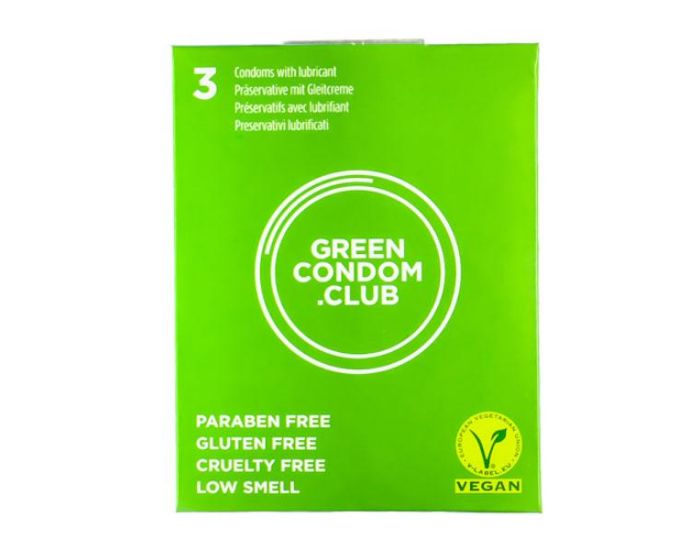 GREEN CONDOM CLUB Bote de Prservatifs - Taille Standard - Pack de 3