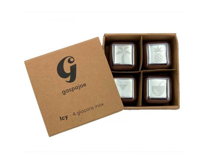GASPAJOE Bo�te de Gla�ons en Inox - Icy - Lot de 4