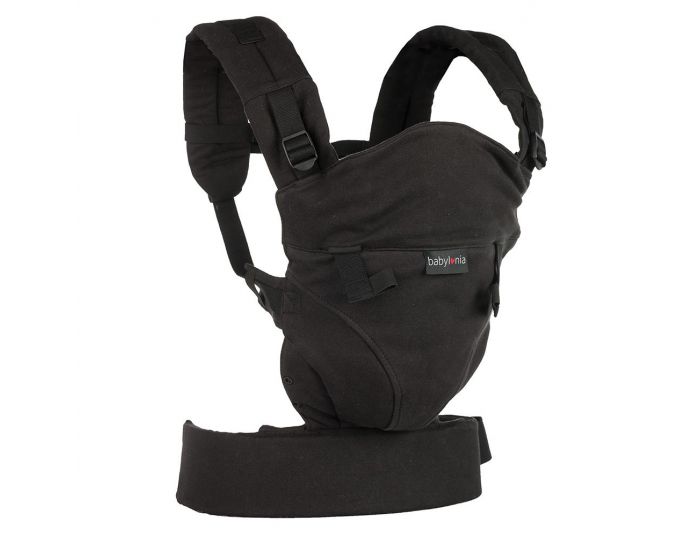 BABYLONIA Porte-b�b� Ergonomique Evolutif en Echarpe Extensible - Tricot-Click - Noir