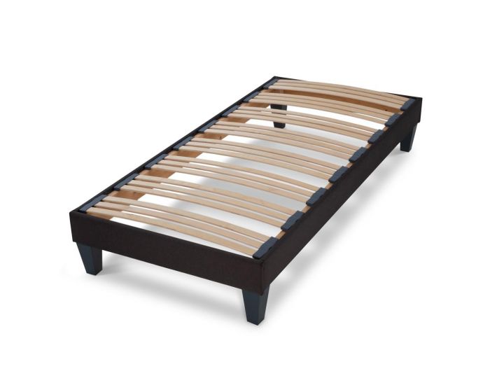 OLYMPE LITERIE Sommier Kit15 - Gris Fonc� - 1 Place