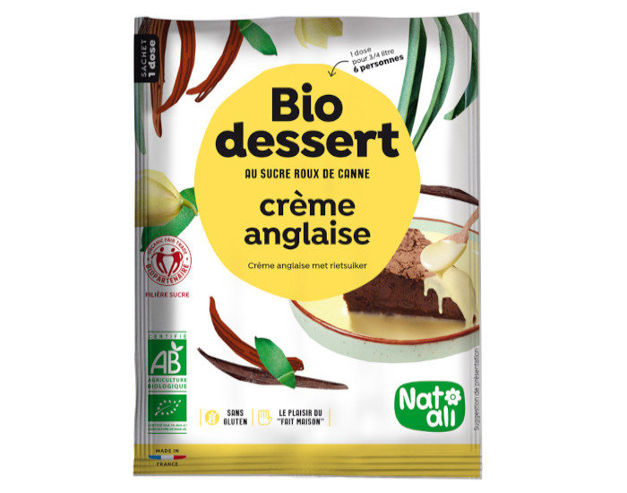 NAT-ALI Bio'Gourmandise - Crme Anglaise Bio - 60 g