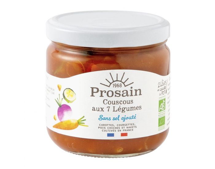 PROSAIN Couscous aux 7 L�gumes Sans Sel Ajout� - 38,8cl