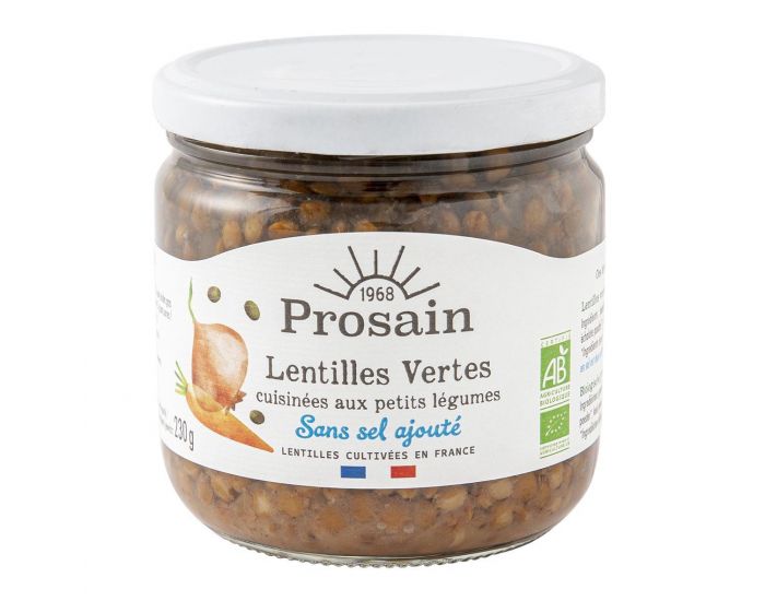 PROSAIN Lentilles Vertes Cuisines Sans Sel Ajout - 38,8cl