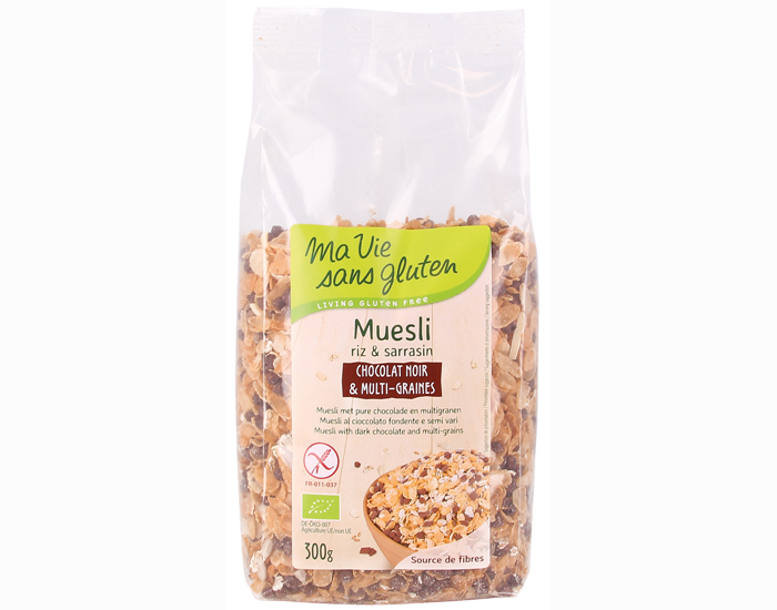 MA VIE SANS GLUTEN Muesli Chocolat Noir et Multi-Graines - 300 g