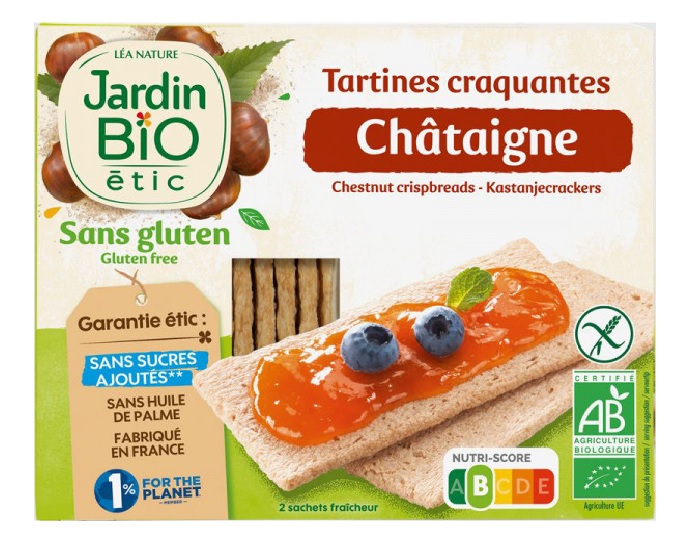 JARDIN BIO Tartines Craquantes Chataigne Sans Gluten - 150 g