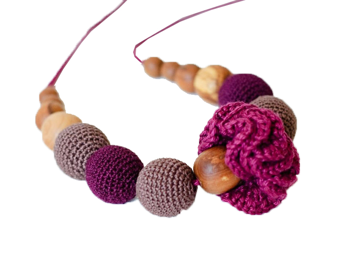 KANGAROO CARE Collier d'Allaitement et de Portage - Classic Cherry and Chocolate