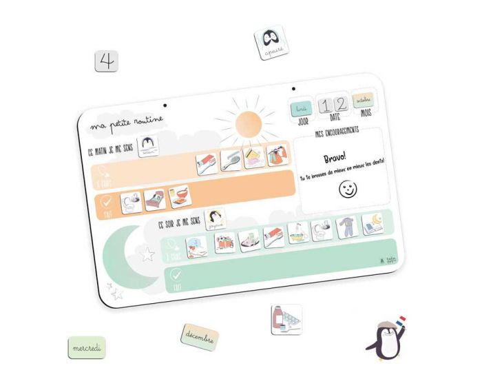 L'ATELIER GIGOGNE Kit d'Aide � l'Autonomie Ma Petite Routine - D�s 3 ans