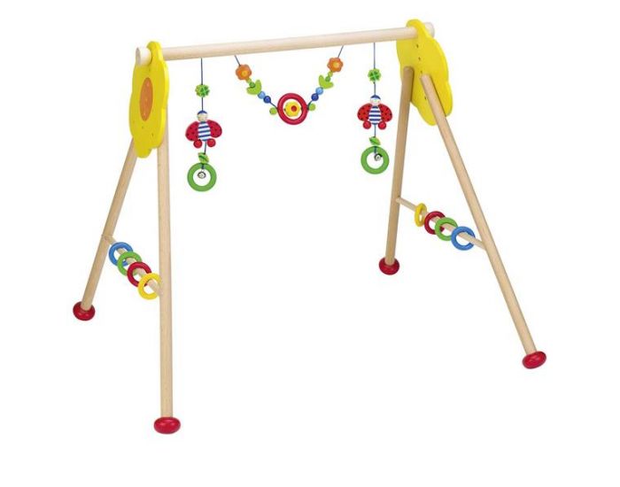 HEIMESS Portique d'activit� b�b� en bois - coccinelle - d�s la naissance