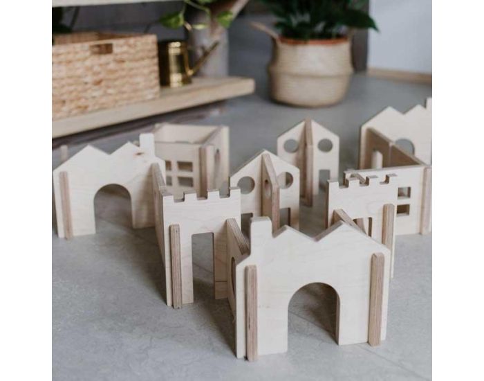 FLOCKMEN Lot de 19 Pi�ces Flockmen City - D�s 3 ans