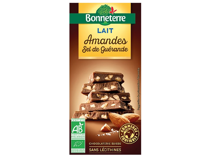BONNETERRE Chocolat Lait Amandes Sel de Gurande - 100 g