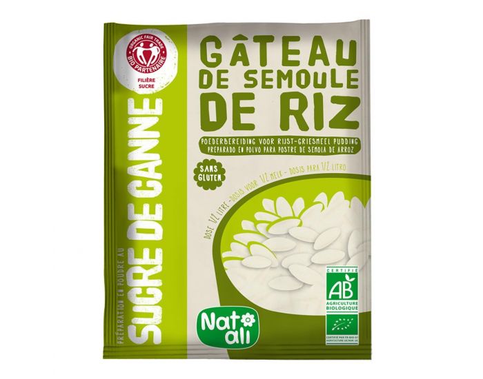 NAT-ALI Pr�paration pour g�teau de semoule de riz sans gluten 75g bio