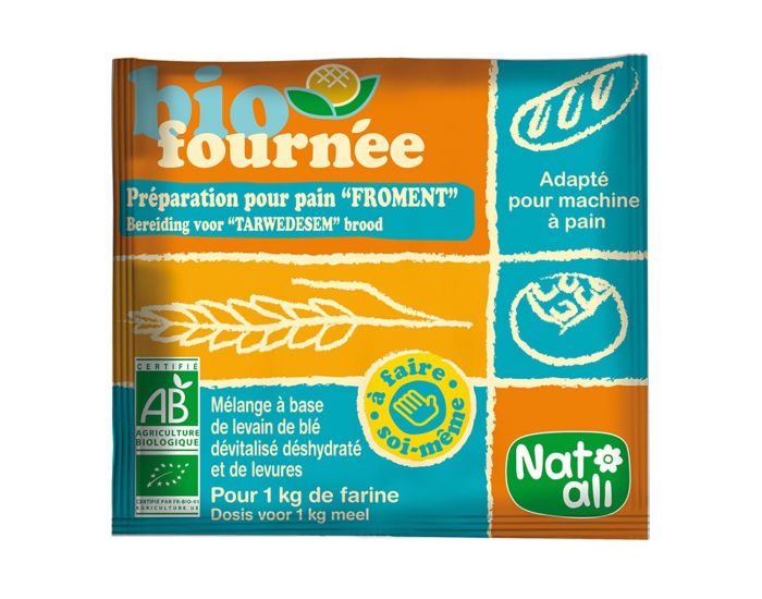 NAT-ALI Prparation Pour Pain Biofourne Froment - 35g 