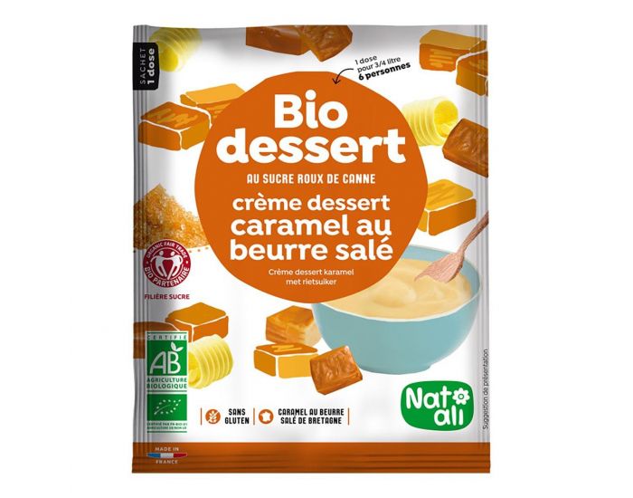 NAT-ALI Pr�paration pour cr�me caramel au beurre sal� 60g bio