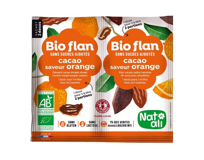 NAT-ALI Bioflan chocolat-orange sans sucres ajout�s 10g bio