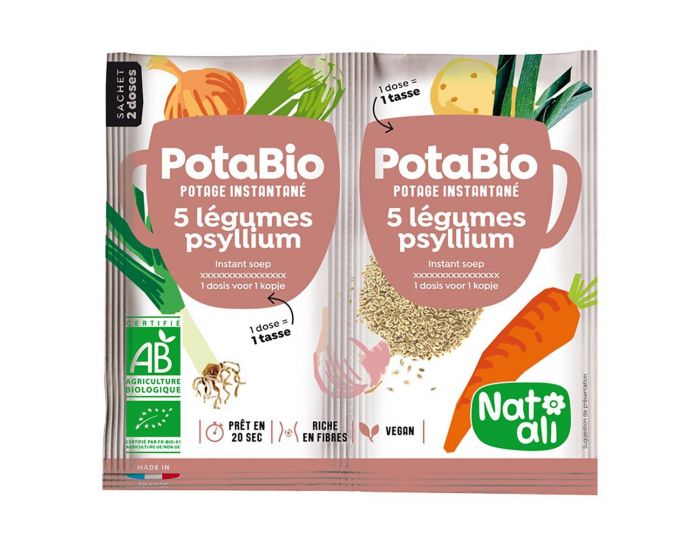 NAT-ALI Potabio 5 L�gumes-Psyllium - 2x8,5g 