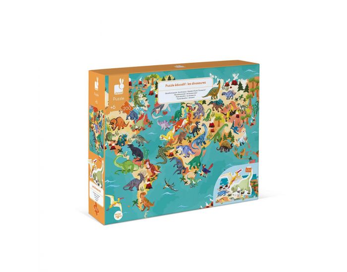 JANOD Puzzle Educatif Dinosaures 200 pi�ces - D�s 6 ans