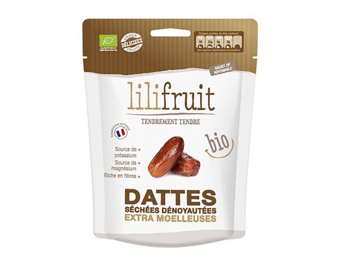 LILIFRUIT Dattes S�ch�es Bio Moelleuses D�noyaut�es - 150g 