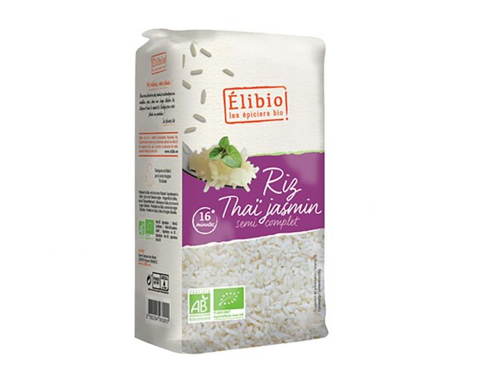 ELIBIO Riz Tha Jasmin Semi-Complet Bio - 1kg