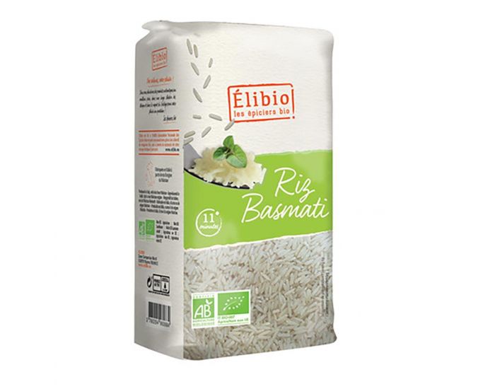 ELIBIO Riz Basmati Blanc Bio - 1kg