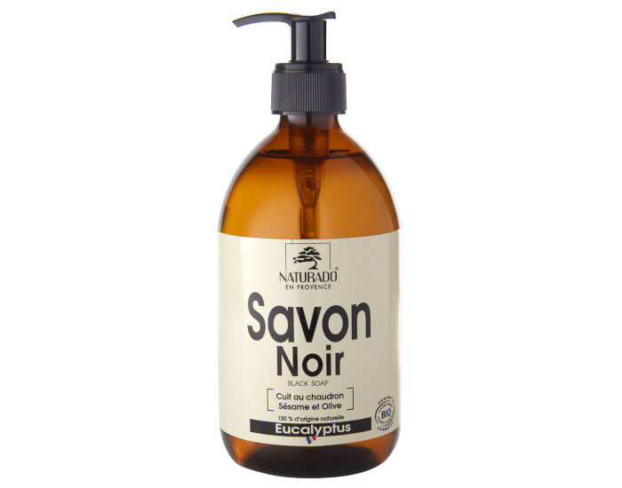 NATURADO Savon Noir Liquide Eucalyptus - 500 ml