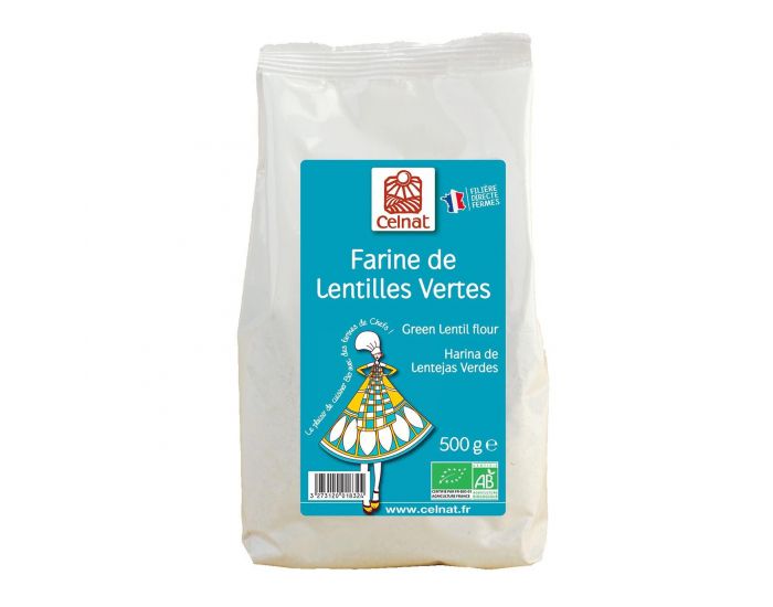 CELNAT Farine De Lentilles Vertes - 500g