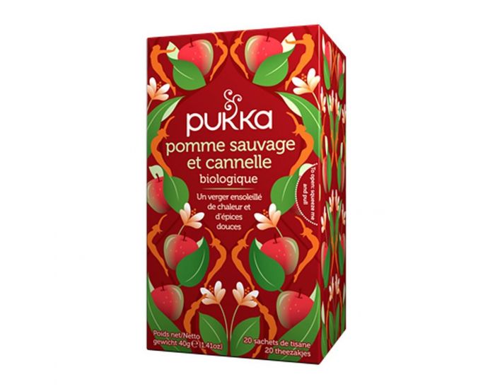 PUKKA Infusion Bio Pomme Sauvage, Cannelle et Gingembre - 20 sachets 