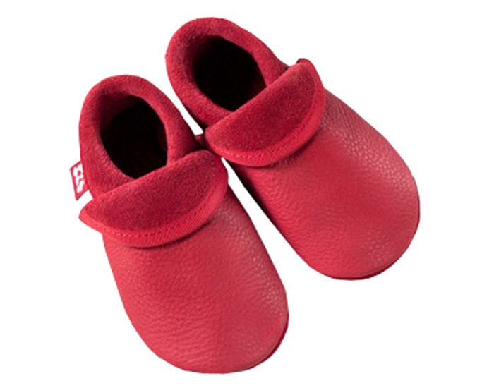POLOLO Chaussons en Cuir - Classic Berry