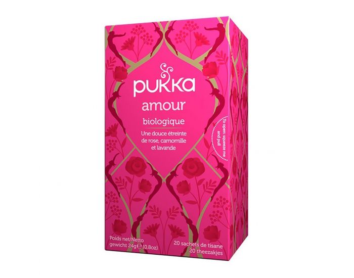 PUKKA Infusion Bio Amour - Rose, Camomille et Lavande - 20 sachets 
