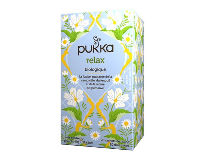 PUKKA Infusion Bio Relax - Camomille, Fenouil et Racine de Guimauve) - 20 sachets 
