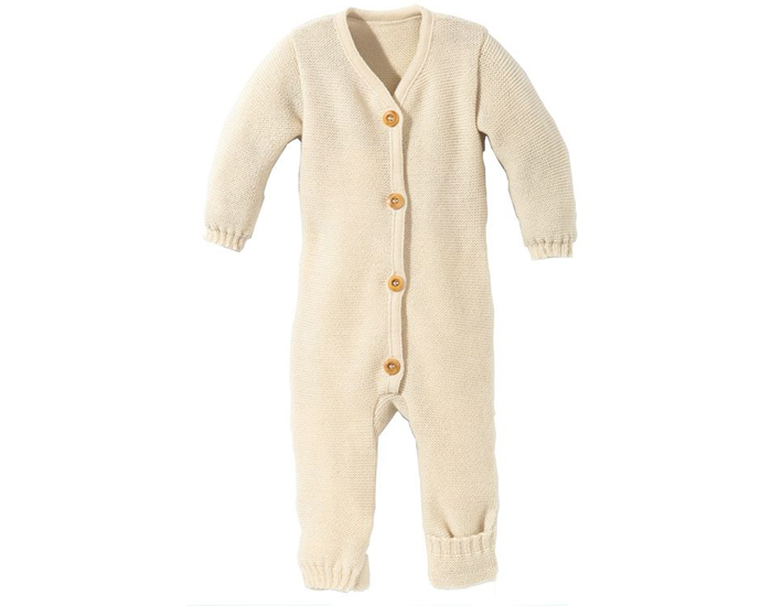 DISANA Combinaison en Laine Tricote - Naturel