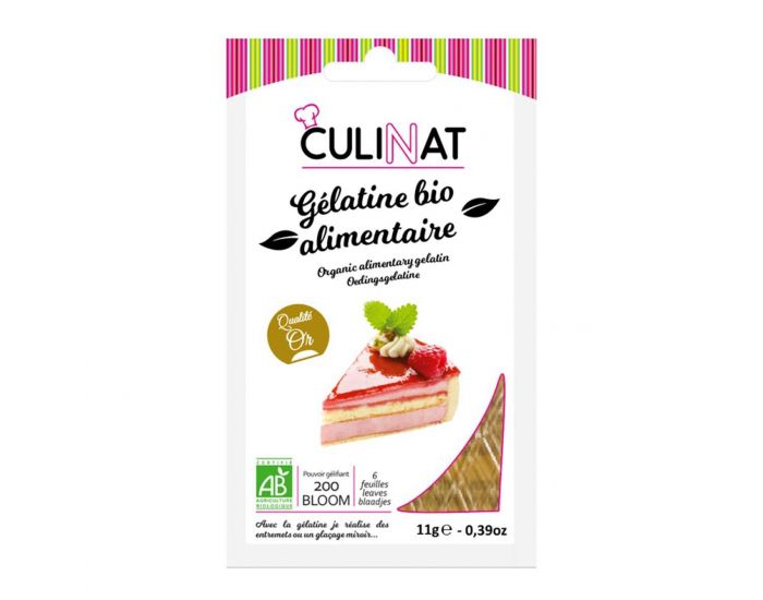 CULINAT Glatine Alimentaire (5-7 feuilles) - 11g 