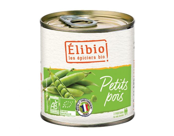 ELIBIO Petits Pois Extra-fins Bio - 400g