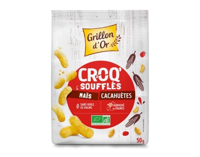 GRILLON D'OR Croq'Souffl�s Ma�s et Cacahu�te - 50g