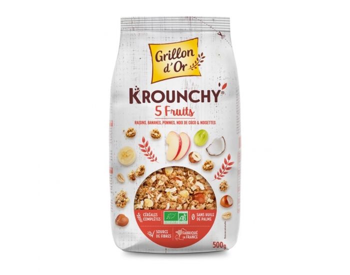 GRILLON D'OR C�r�ales Krounchy - 5 Fruits - 500g