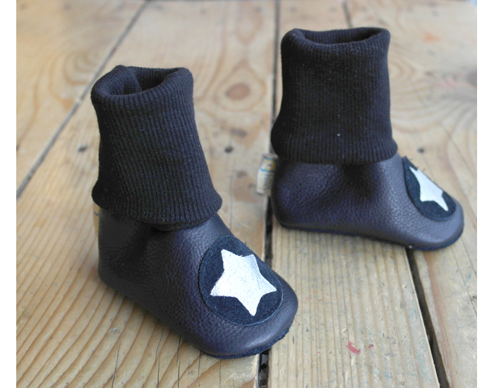 MADKOUCH Chaussons de Portage Noir - Ecusson Etoile