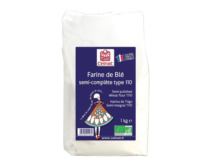 CELNAT Farine De Bl Semi-Complte Type 110 - 1kg