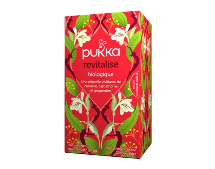 PUKKA Infusion bio Revitalise - Cannelle, Cardamome et Gingembre - 20 Sachets 