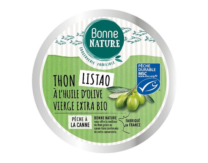 BONNE NATURE Thon Listao MSC A L'Huile D'Olive - 160g
