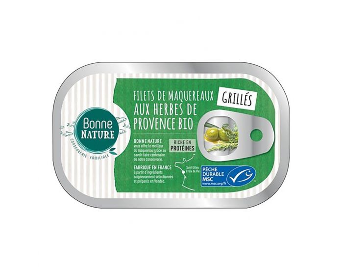 BONNE NATURE Filets De Maquereaux MSC Grills Aux Herbes De Provence - 118g
